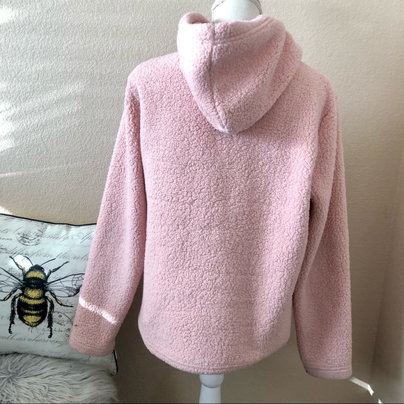 Fila pink sherpa hoodie medium - Picture 5 of 8